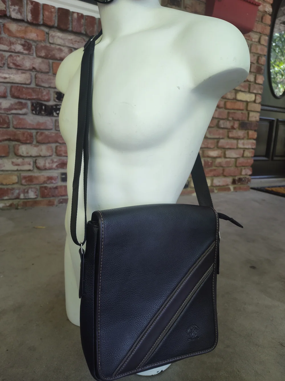 Men's Brown Polo Club Beverly Hills Leather Bag - Classic Messenger NEVER USED!